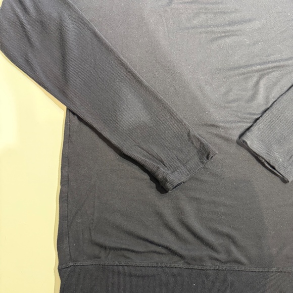 Athleta Wide Neck Black Sweater Long Sleeve Shirt - Picture 2 of 3